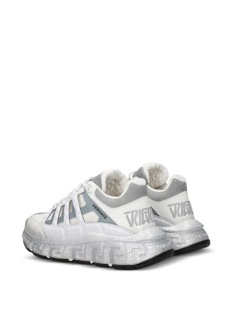 Versace Trigreca glitter-detail sneakers - White