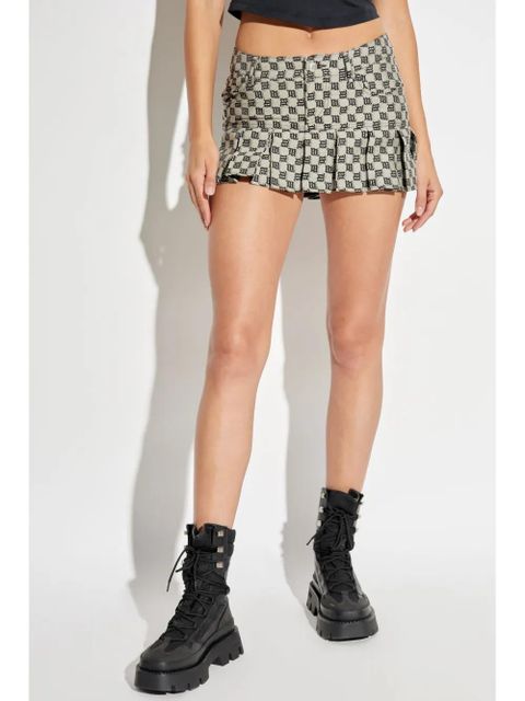 MISBHV monogram pleated skirt - Green