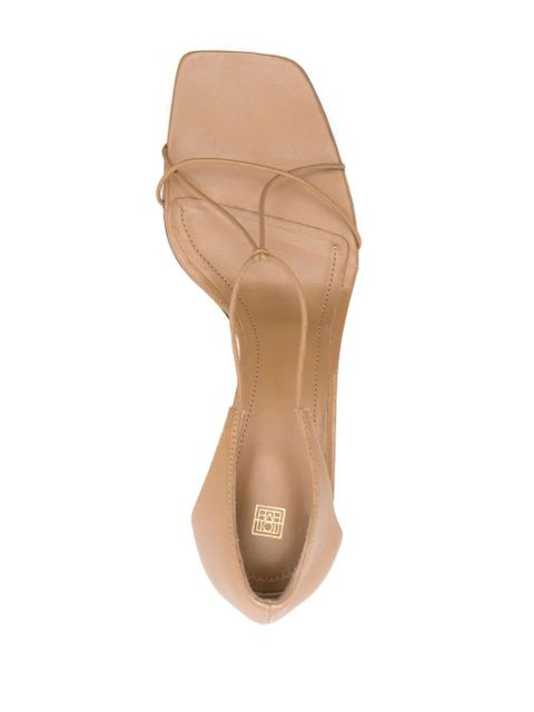 TOTEME The Knot 55mm leather sandals - Neutrals