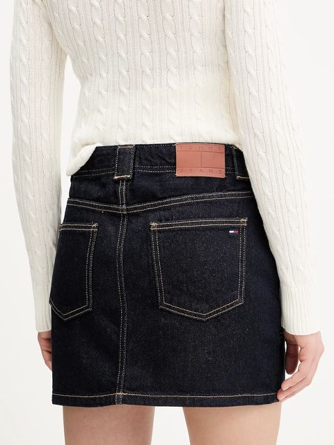 Tommy Jeans spódnica jeansowa kolor granatowy mini ołówkowa DW0DW21991