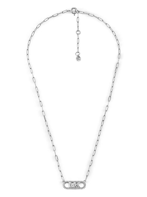 Michael Kors logo-plaque necklace - Silver - zdjęcie produktu nr 1