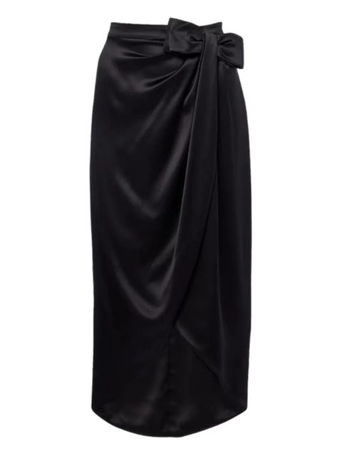 Valentino Garavani bow draped midi skirt - Black - zdjęcie produktu nr 1