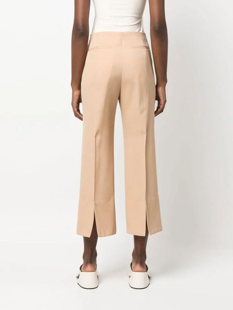Jil Sander cropped cotton trousers - Neutrals