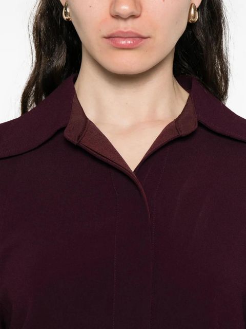 Victoria Beckham puff-sleeve midi dress - Purple