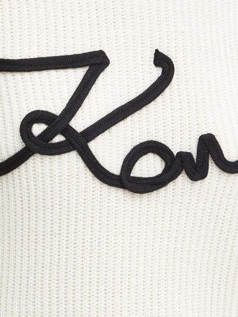 Karl Lagerfeld sweter wełniany damski kolor beżowy ciepły z półgolfem 246W2000