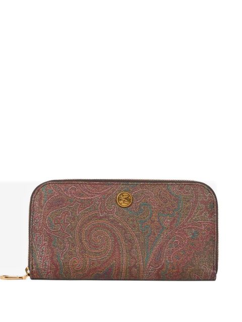 ETRO Arnica paisley-print zip-around wallet - Brown