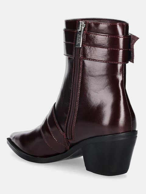 Steve Madden botki Splurge damskie kolor bordowy na słupku 11004772