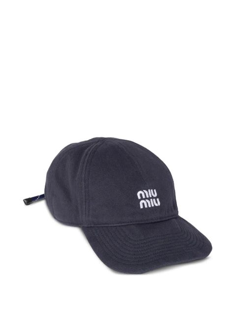 Miu Miu denim baseball cap - Blue - zdjęcie produktu nr 1
