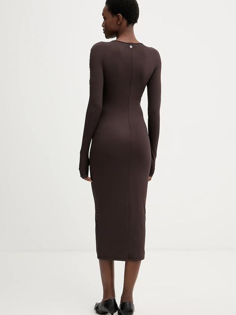 Aniye By sukienka kolor brązowy midi dopasowana 181294 - zdjęcie produktu nr 2