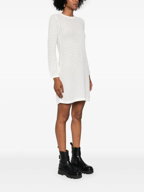 Chloé pointelle-knit mini dress - White