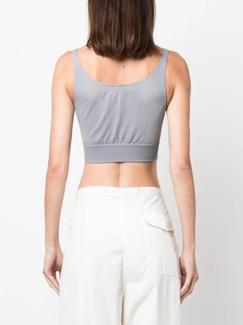 MISBHV logo-print cropped top - Blue