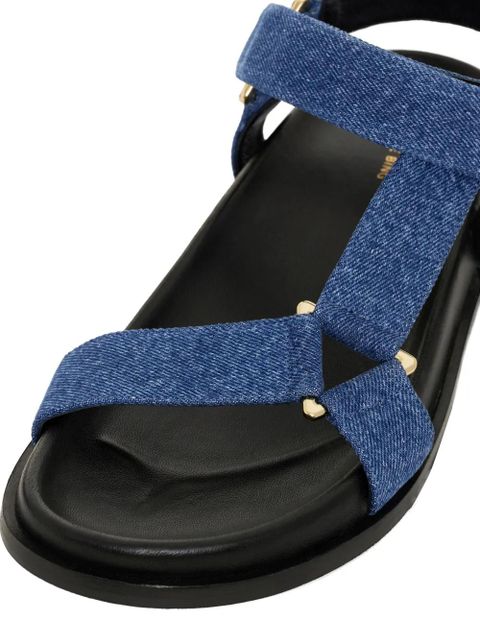 ANINE BING Jess gold-tone-hardware sandals - Blue