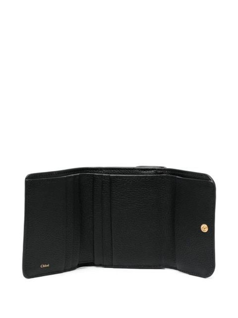 Chloé logo-buckle leather wallet - Black