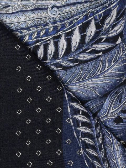 Ferragamo geometric-print scarf - Blue - zdjęcie produktu nr 2