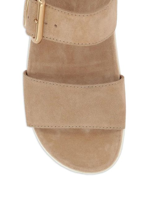 Miu Miu buckled-strap suede sandals - Neutrals