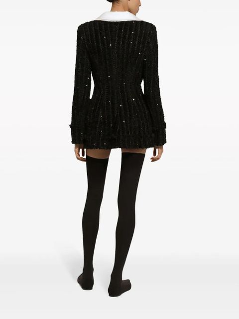 Dolce & Gabbana sequinned tweed jacket - Black
