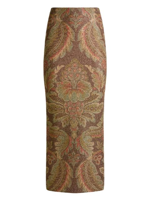 ETRO paisley-pattern midi skirt - Brown - zdjęcie produktu nr 1