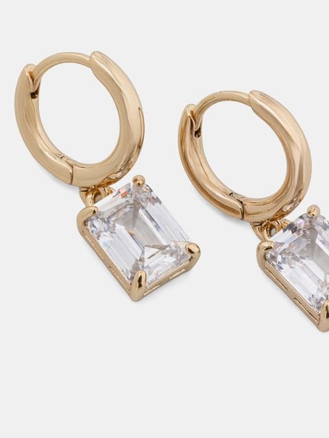 Lauren Ralph Lauren kolczyki damskie metalowe z cyrkonią - zdjęcie produktu nr 1