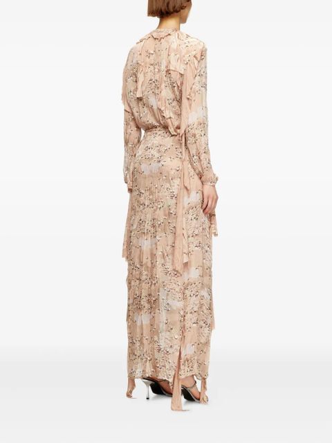 Diesel D-Azzling-R1 ruffled print maxi dress - Pink - zdjęcie produktu nr 2