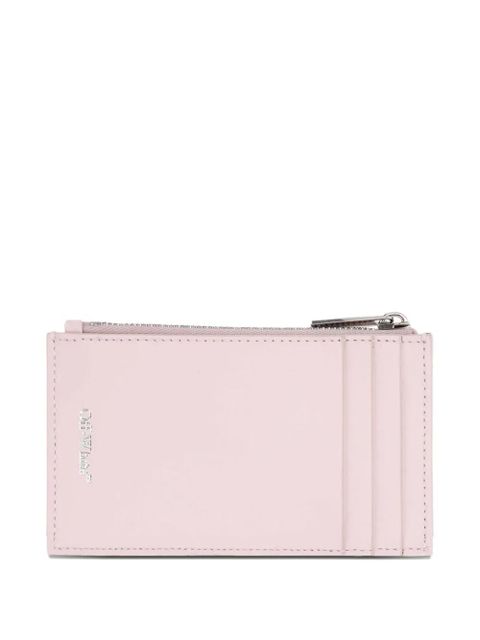 Off-White striped-print zip wallet - Pink