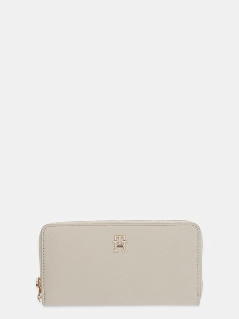 Tommy Hilfiger portfel damski kolor beżowy AW0AW17482 - zdjęcie produktu nr 1