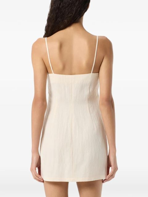 Blumarine butterfly-applioqué mini dress - Neutrals