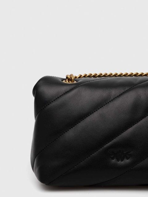 Pinko torebka skórzana kolor czarny 100039 A0F2 - zdjęcie produktu nr 2