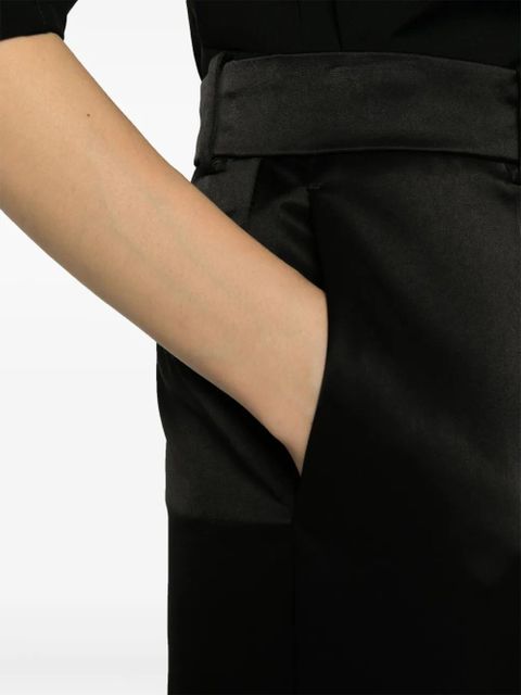 Lanvin satin-finish straight-leg trousers - Black