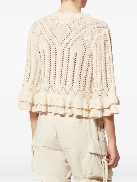 MARANT ÉTOILE Norma ruffled pullover - Neutrals