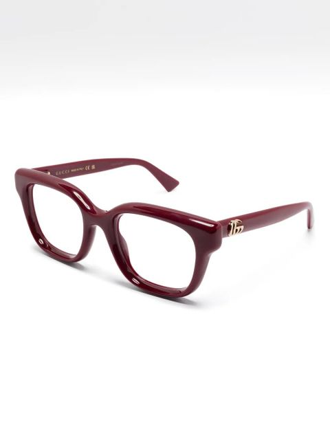 Gucci Eyewear square-frame glasses - Red - zdjęcie produktu nr 2