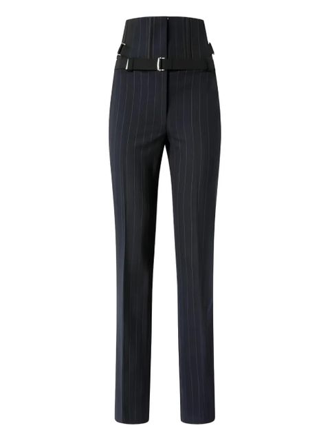 PINKO pinstripe-pattern belt trousers - Blue - zdjęcie produktu nr 1
