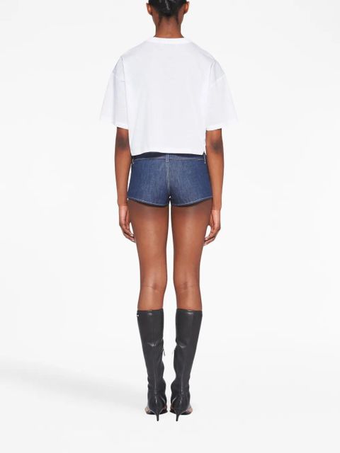 Miu Miu embroidered-logo cotton T-shirt - White