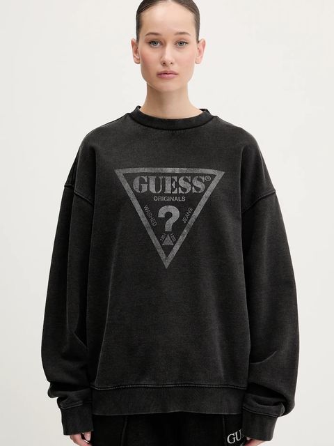Guess Originals bluza bawełniana damska kolor czarny z nadrukiem M5GQ35 K68I4