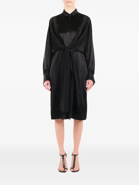 LOEWE knot-tie midi dress - Black - zdjęcie produktu nr 2
