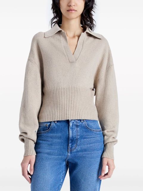 Proenza Schouler Jeanne cashmere polo jumper - Neutrals