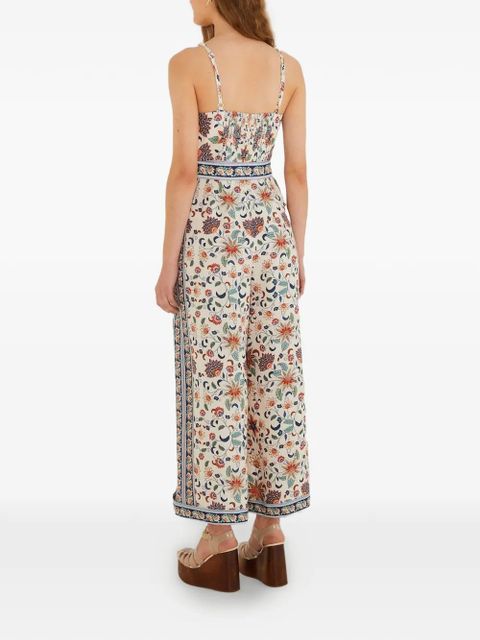 FARM Rio floral belted dress - Neutrals