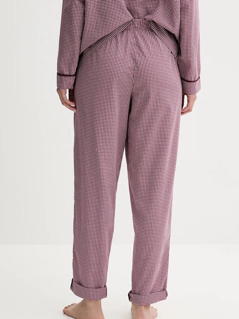 United Colors of Benetton spodnie piżamowe bawełniane damskie kolor bordowy bawełniane 4MYG3F00M