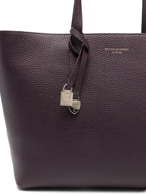 Aspinal Of London shield charm east west tote - Purple