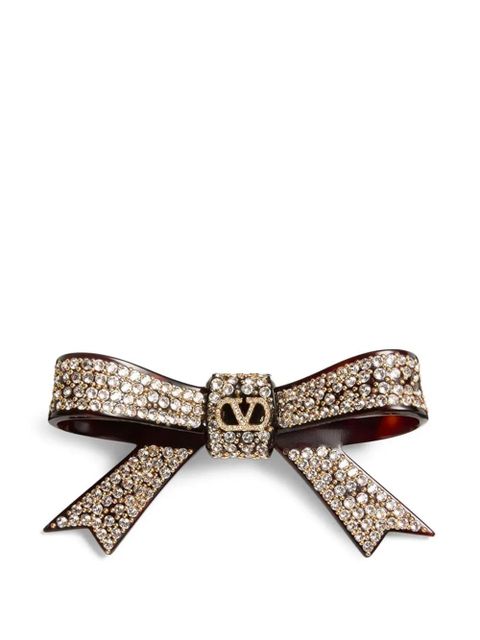 Valentino Garavani Vlogo Signature hair clip - Brown - zdjęcie produktu nr 1