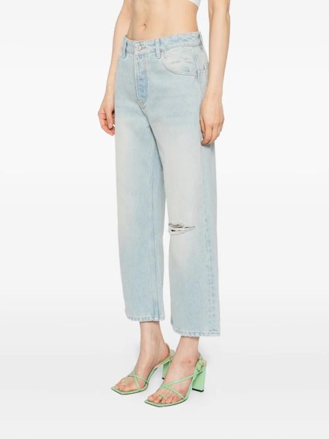 Free People Deep Trance Dropped Boyfriend Jeans - Blue