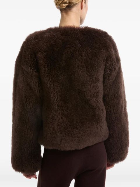 Yves Salomon welt-pocket jacket - Brown