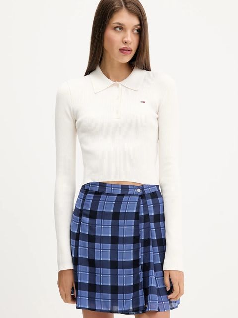 Tommy Jeans sweter damski kolor beżowy lekki DW0DW21829 - zdjęcie produktu nr 1