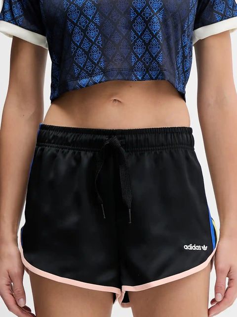 adidas Originals szorty Sprinter Shorts damskie kolor czarny z aplikacją high waist JP1815