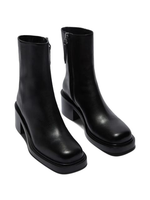 Aeyde zip-front square-toe boots - Black - zdjęcie produktu nr 2