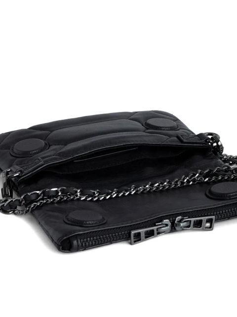 Zadig&Voltaire mini Rock Nano quilted chain clutch - Black