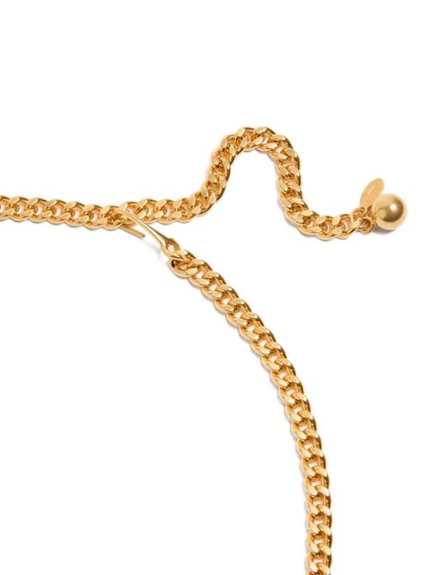 Valentino Garavani VLogo crystal-embellished belt - Gold