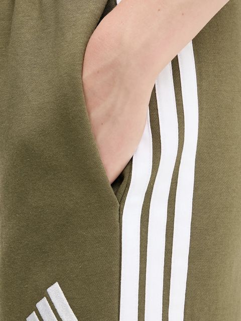 adidas spodnie dresowe damskie kolor zielony z aplikacją JX7708