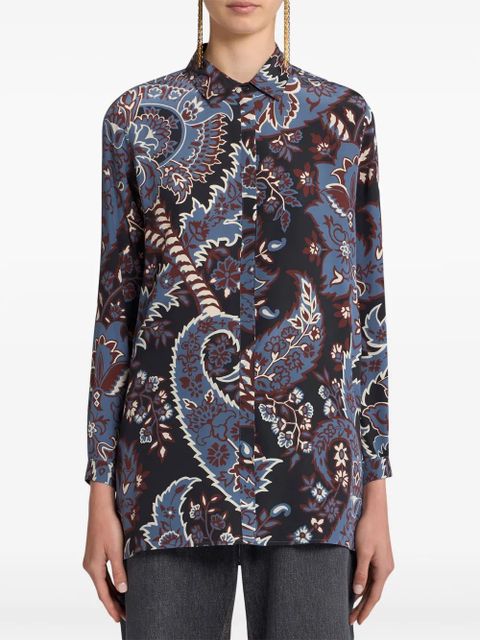 ETRO printed silk shirt - Black - zdjęcie produktu nr 2