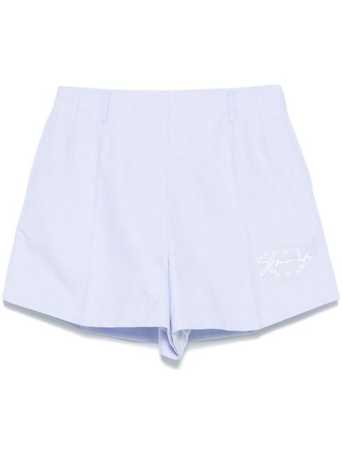 Givenchy logo-embroidered shorts - Blue - zdjęcie produktu nr 1