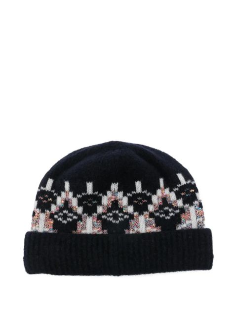 LOEWE sequin patterned beanie - Blue - zdjęcie produktu nr 2